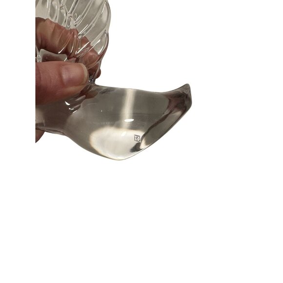 Vintage Heisey Glass Elegant Crystal Goose Wings Up Figurine Glass Bird Animal - Picture 6 of 6